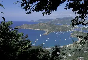 Hidden Prints: Caribbean, Antigua British Harbour seen from Shirley Heights