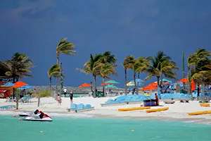 Kayak Prints: Caribbean, Bahamas, Castaway Cay. Beach and water Activities at Castaway Cay