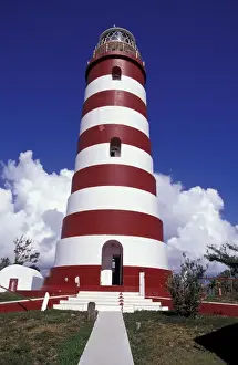 Elbow Cay Prints: Caribbean, Bahamas, Elbow Cay Candystripe lighthouse