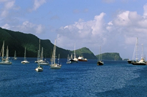 Watercraft Prints: Caribbean, Bequia. Boats on the water
