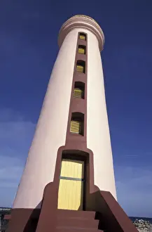 Safety Prints: Caribbean, Bonaire, South Coast Willemstoren lighthouse