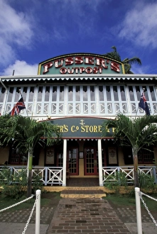 Caribbean, British Virgin Islands, Tortola. Store front