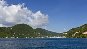 Tortola Prints: Caribbean. BVI. View of Sopers Hole harbor on the west end of Tortola