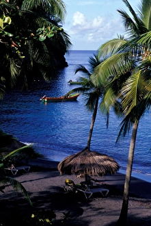 Images Dated 22nd April 2005: Caribbean, BWI, St. Lucia, Anse Chastenet Beach