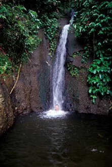 Caribbean, BWI, St. Lucia, Pyke waterfall