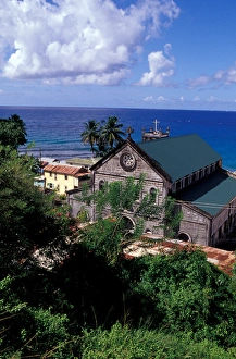 Images Dated 19th April 2005: Caribbean, BWI, St. Lucia, Town of Choiseul