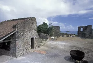 Images Dated 13th January 2004: Caribbean, French West Indies, Martinique Caravelle Penninsula; ruins of Chateau Bubuc