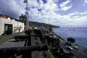 Images Dated 13th January 2004: Caribbean, French West Indies, Martinique, Sainte-Pierre. Town View from Musee