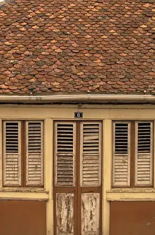 Caribbean, French West Indies, Martinique; Les Trois-Ilets Town colonial architecture