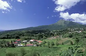 Rolling Hills Prints: Caribbean, French West Indies, Martinique Morne Rouge; view from the towns panorama