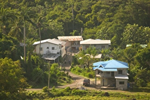 Town View Prints: Caribbean, GRENADA, Boca Town View, morning