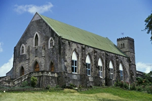 David Herbig Prints: Caribbean, Grenada. Historic angelican church