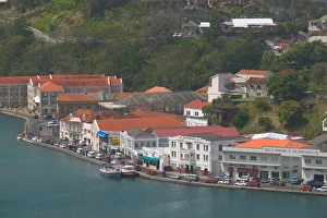 Images Dated 21st December 2005: Caribbean, GRENADA, St. Georges St. Georges Harbor, aerial from Fort