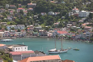 Caribbean, GRENADA, St. Georges St. Georges Harbor View from Fort George