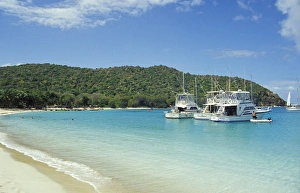 David Herbig Prints: Caribbean, Grenadines, Mayreau. Boaters haven