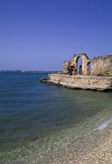 Jamaica Prints: Caribbean, Jamaica, St. Ann, Discovery Bay. Quadrant Wharf