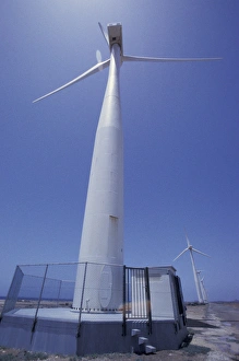 Images Dated 10th December 2003: Caribbean, Netherland Antilles, Curacao, near Playa Kanoa Windmill electric generators