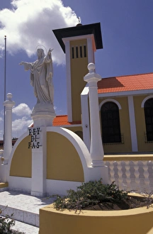 Willemstad Prints: Caribbean, Netherland Antilles, Curacao Colorful buildings and detail in Scharloo