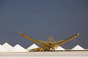 Caribbean, Netherlands Antilles, Bonaire, Lacre Point. Cones of crystallized salt