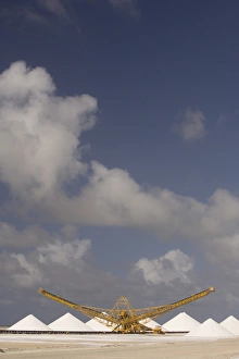Images Dated 6th April 2008: Caribbean, Netherlands Antilles, Bonaire, Lacre Point. Cones of crystallized salt