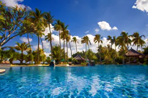 Prints of Caribbean, Puerto Rico, San Juan. Abstract of swimming pool Caribbean Prints: Caribbean, Puerto Rico, San Juan. Abstract of swimming pool