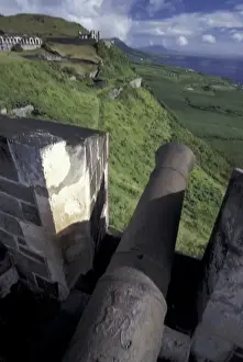 Images Dated 2003 November: CARIBBEAN, St. Kitts Cannon from old brick fort aiming towrds the ocean