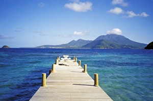 Turtle Bay Prints: Caribbean, St. Kitts. Turtle Bay view