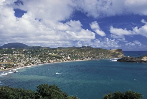 Caribbean, St. Lucia, Dennery. Town view
