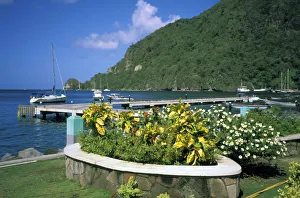 Watercraft Prints: Caribbean, St. Lucia, Soufriere. Near harbor