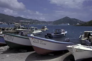Images Dated 6th November 2003: CARIBBEAN, St. Thomas, Charlotte Amalie Boats grounded on boat launch