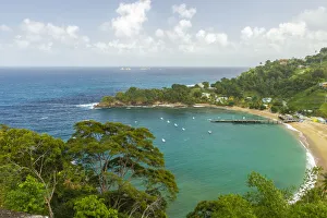 Prints of Caribbean, Tobago. Parlatuvier Bay and beach landscape. Credit as: Cathy and Gordon Illg / Jaynes Gallery / DanitaDelimont.com Caribbean Prints: Caribbean, Tobago. Parlatuvier Bay and beach landscape. Credit as