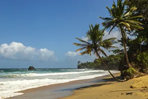 Caribbean Gallery: Caribbean, Trinidad, Blanchisseuse Bay. Beach and ocean landscape
