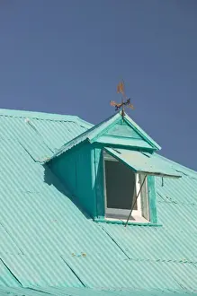 Caribbean, TURKS & CAICOS-Grand Turk Island-Cockburn Town: Roof Detail / Front Street
