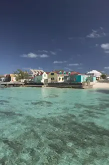 Caribbean, TURKS & CAICOS-Grand Turk Island-Cockburn Town: Front Street Buildings