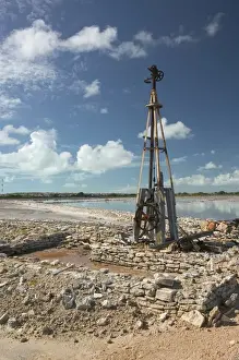 Caribbean, TURKS & CAICOS-South Caicos Island-Cockburn Harbour: Salt Windmill