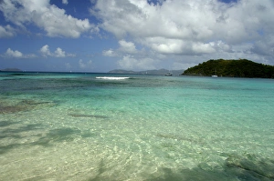 Caribbean, U. S. Virgin Islands, St. John. Hawksnest Bay and beach. Virgin Islands
