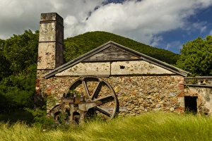 Caribbean, USA Virgin Islands, St. John. Ruins of sugar mill