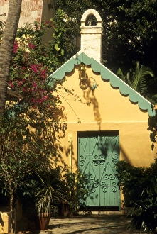 Caribbean: US Virgin Islands, St. Croix, Christiansted, Indies restaurant court yard