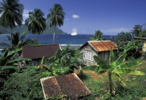 Tall Ship Prints: Caribbean, West Indies, Tobago. Man O War Bay