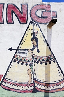 Kitsch Prints: Carlsbad, New Mexico, Unites States. Vintage sign, roadside trading post