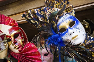 Northern Italy Prints: Carnival masks, Venice, Veneto, Italy