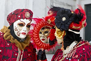 Images Dated 7th February 2013: Carnival Venice Italy Masked Costumes