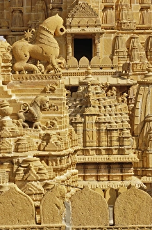 Rooftop Prints: Carved figures on Jain Temple, Jaisalmer, India