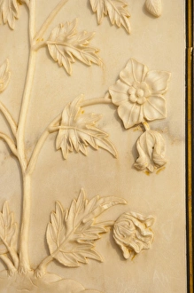 Bas Relief Prints: Carving detail, Taj Mahal, Agra, Uttar Pradesh, India