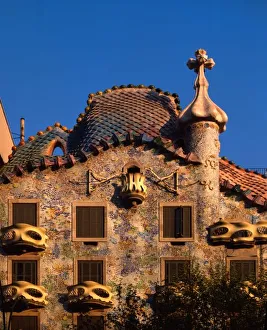Gaudi Prints: Casa Batilo, Gaudi Architecture, Barcelona, Spain