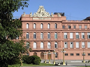 President Prints: Casa Rosada is the government residence, here the rear facade