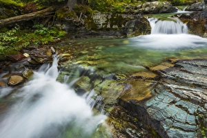 Cascades Prints: Cascade on Baring Creek, Glacier National Park, Montana USA