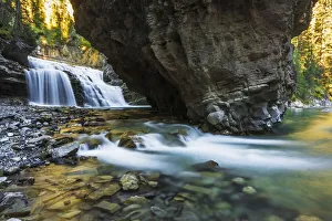 Images Dated 29th December 2020: Cascade in Johnston Canyon, Banff National Park, Alberta, Canada