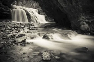 Images Dated 29th December 2020: Cascade in Johnston Canyon, Banff National Park, Alberta, Canada