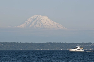 Mt Rainier Prints: Cascade Mountains, Mt Rainier, Puget Sound, WA, USA